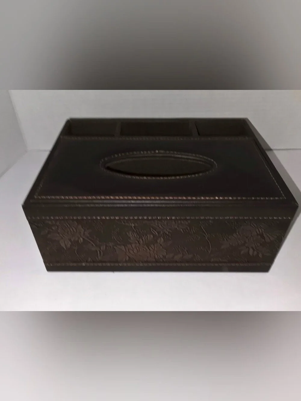 Retro Tissue Box Holder & Remote Control Organizer Storage Box Combo